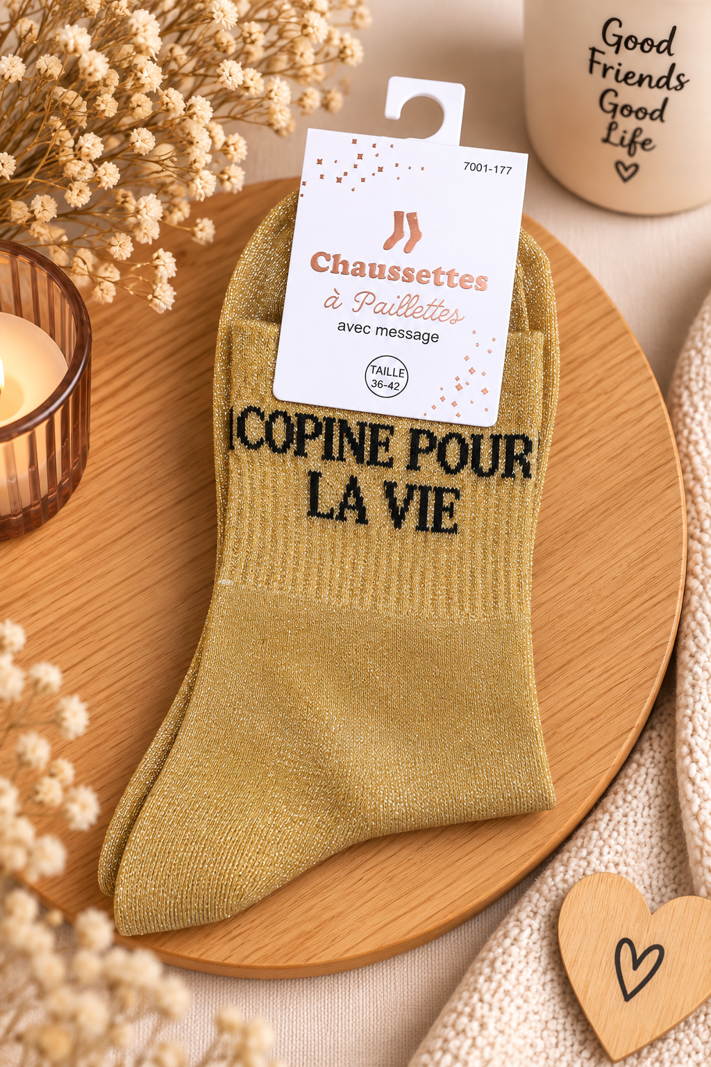 Chaussettes avec message