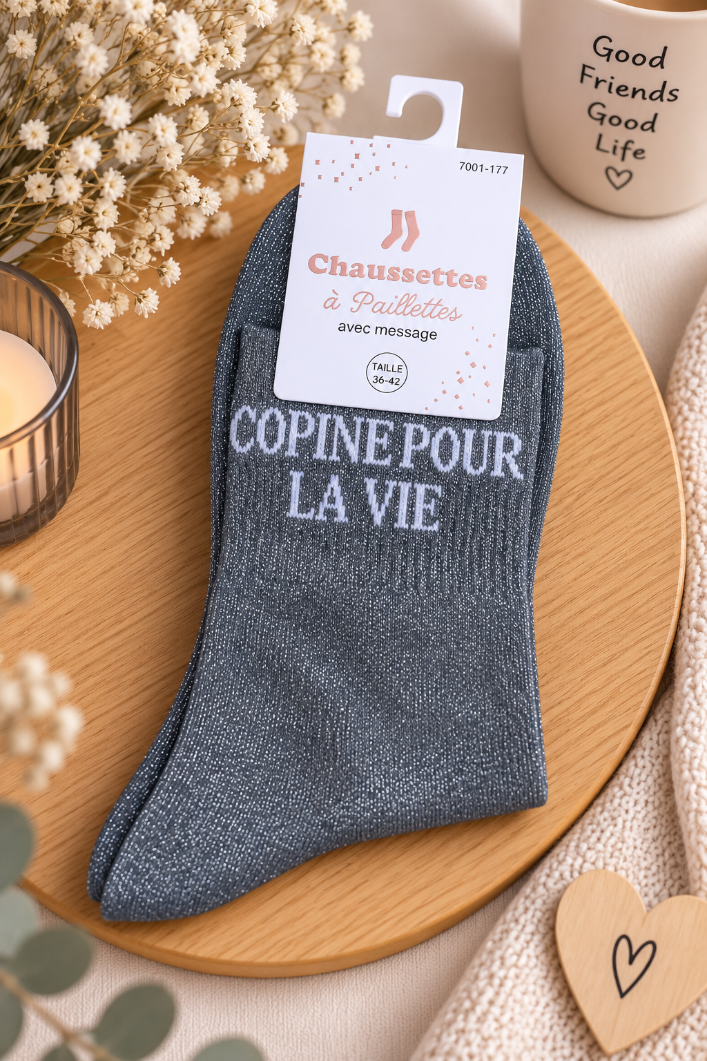 Chaussettes avec message
