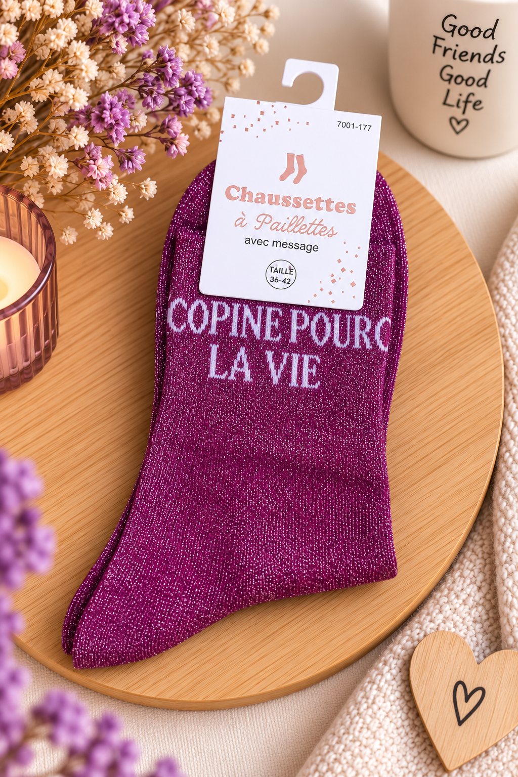 Chaussettes avec message