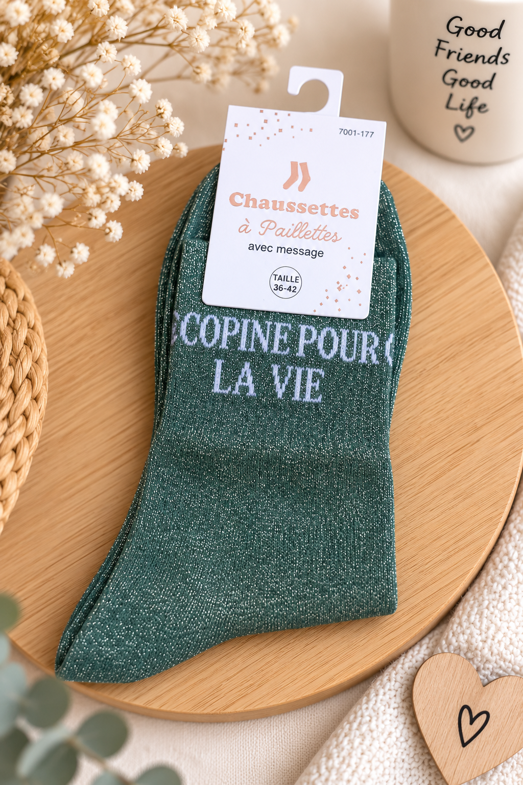 Chaussettes avec message
