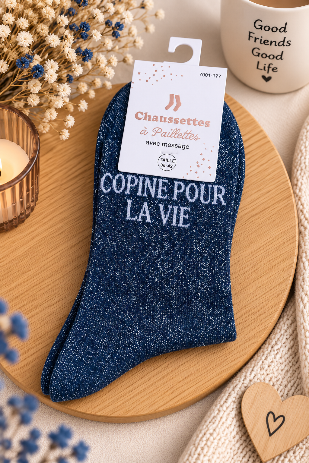Chaussettes avec message
