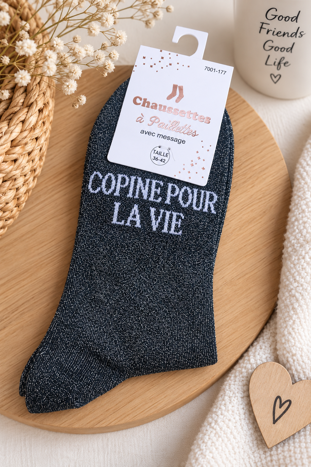Chaussettes avec message