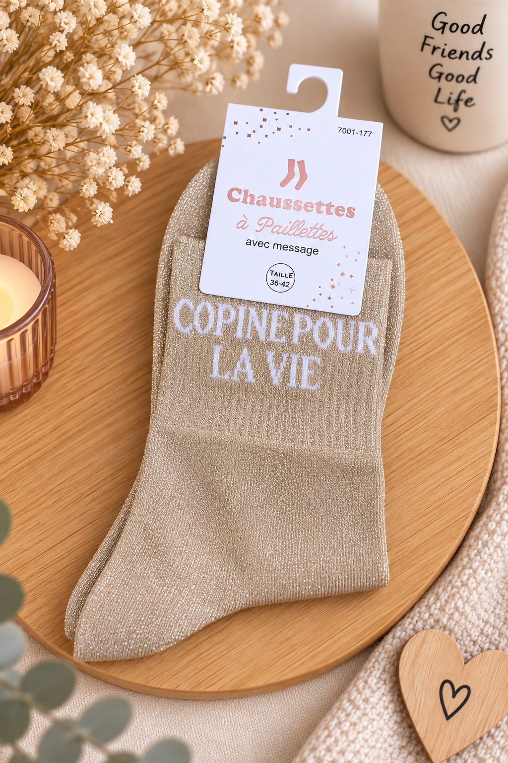 Chaussettes avec message