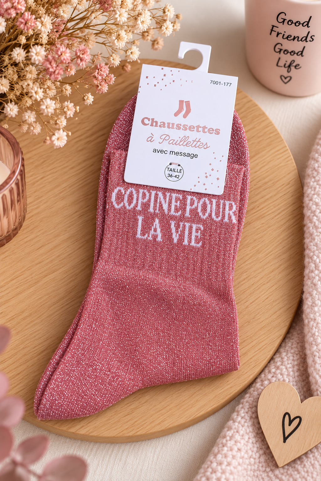 Chaussettes avec message