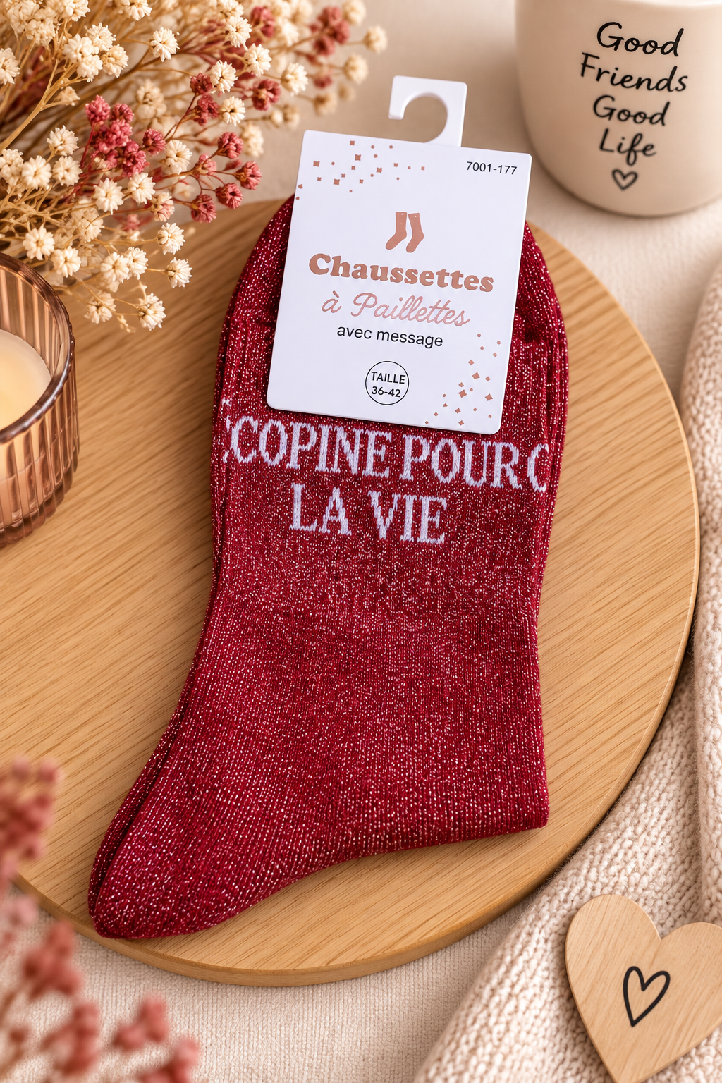 Chaussettes avec message