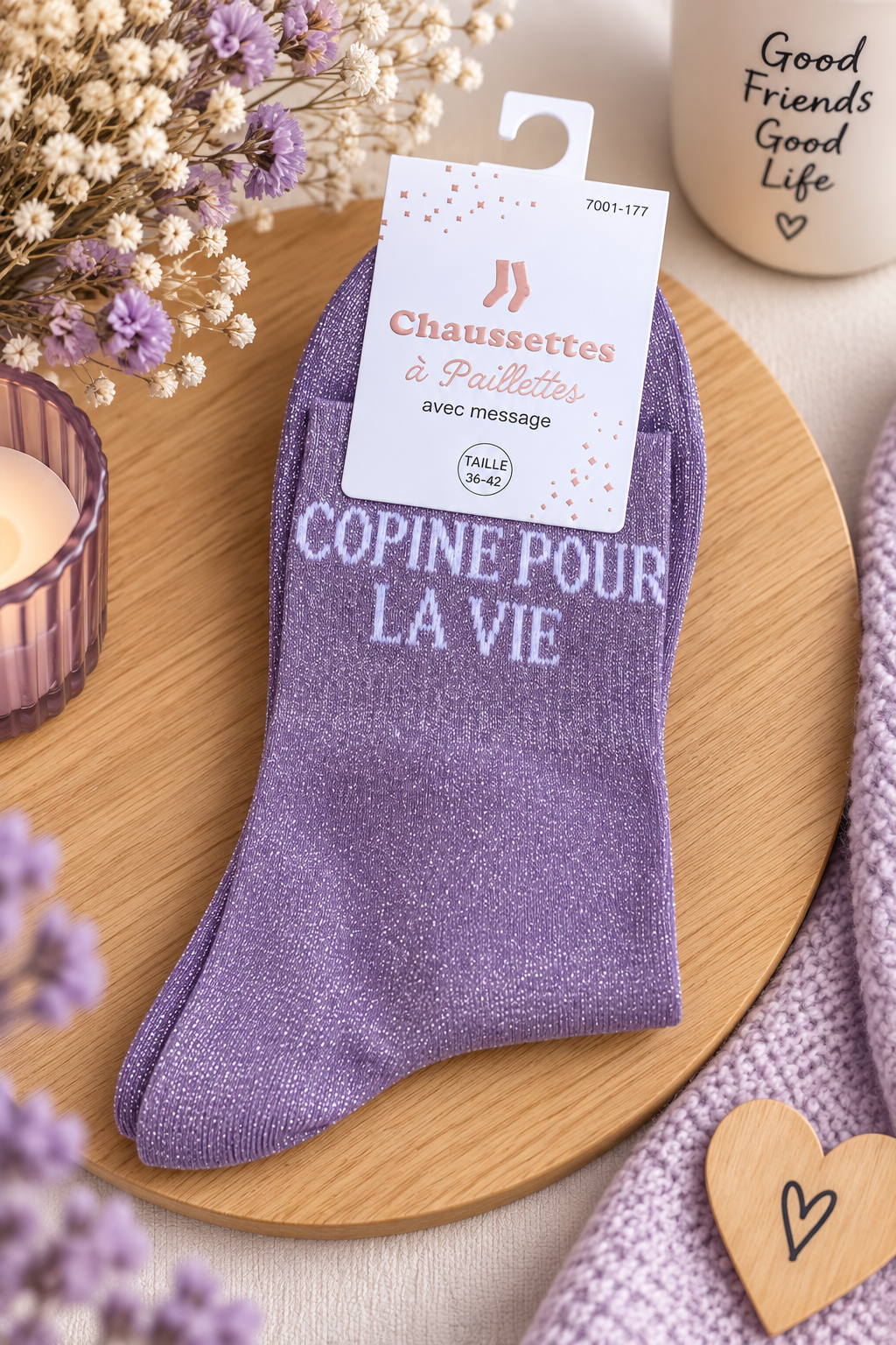 Chaussettes avec message